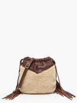 Cross Body Tas Vintage Leder Mila louise Bruin vintage 3812TC